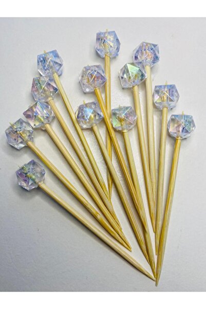 yağmur gökçe رقم: 205 - 50 قطعة من أعواد الأسنان المزخرفة بالخرز للخطوبة وحفل...