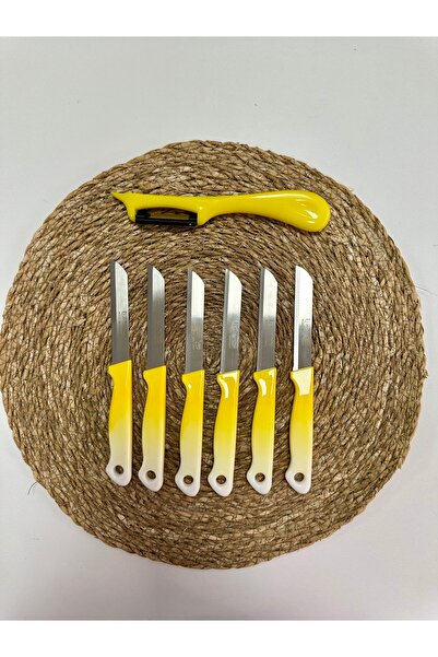 Solingen Sarı Ebruli Meyve Bıçağı ve Soyacak Takım