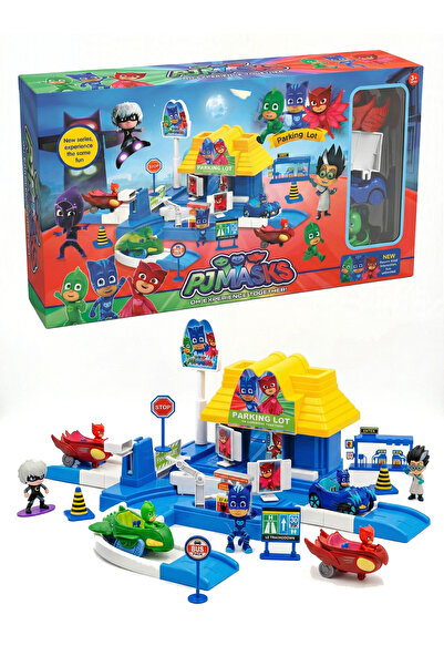 REZZOSS مجموعة ألعاب موقف سيارات بي جي ماسكس، مرآب من مستويين، مضمار سباق، من...