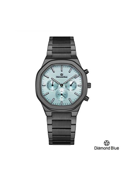 Diamond Blue Diamond Blue men's watch, black strap and blue dial, eye-catching modern elegance.