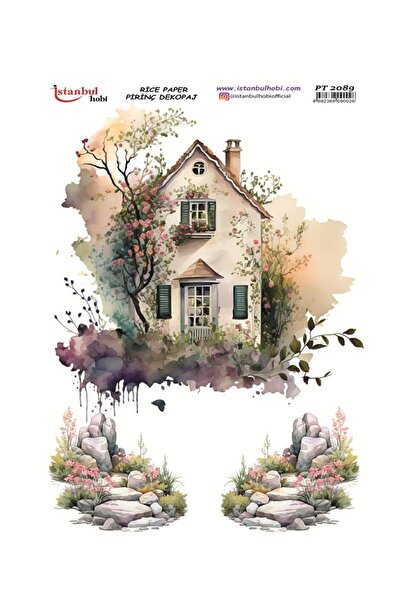 İstanbul Hobi Brass Decopage Paper 30X42Cm Pt-2089 Watercolor Home