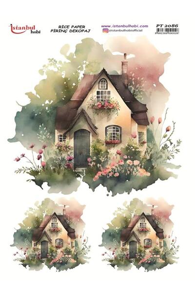 İstanbul Hobi Brass Decopage Paper 30X42Cm Pt-2086 Watercolor Home