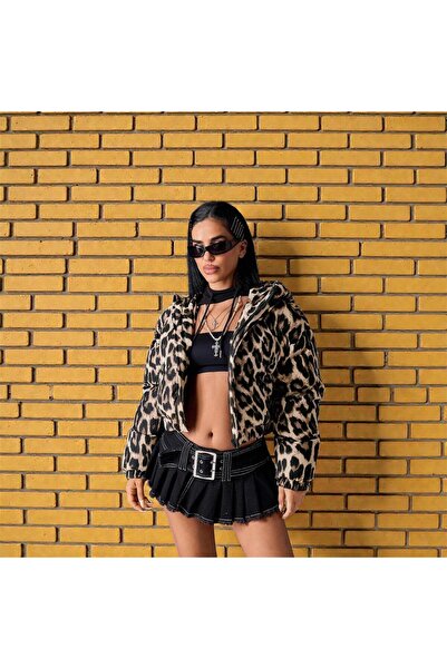 THB.Edition Leopar Desen Crop Mont