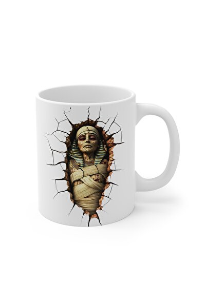 MRN Tasarım كوب سيراميك بتصميم خاص على شكل مومياء ثلاثي الأبعاد - كوب هدية كو...