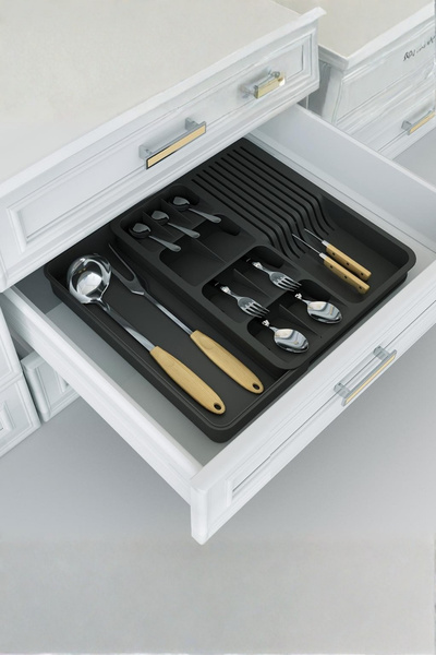 Vivenda Expandable Cutlery & Knife Holder Set – Adjustable Cutlery Holder Ins...