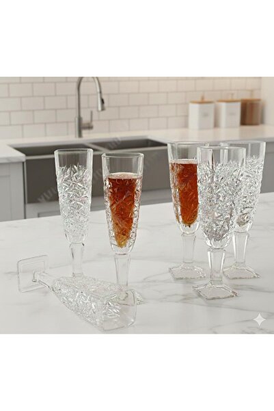 DEVADA HOME El Yapımı Crackle Ayaklı Kahve Yanı Su Bardağı Ayaklı Cam Bardak ...