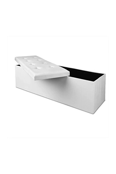 Deuba Banca 2 locuri cu spatiu depozitare, 100 L, Capac pliabil, Alb, 80 x 40...