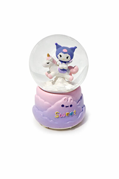 facnspt Kuromi Unicorn Işıklı ve Müzikli Kar Küresi – Sweet Model