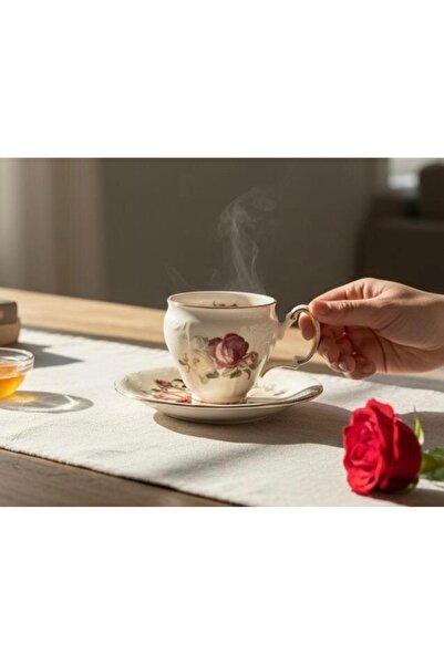 hediye Esterhomedecor 6 Person Porcelain Coffee Cup Set