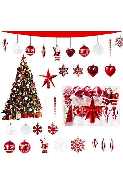 The Bros مجموعة زينة كرات عيد الميلاد، 88 قطعة من كرات عيد الميلاد المتنوعة غ...