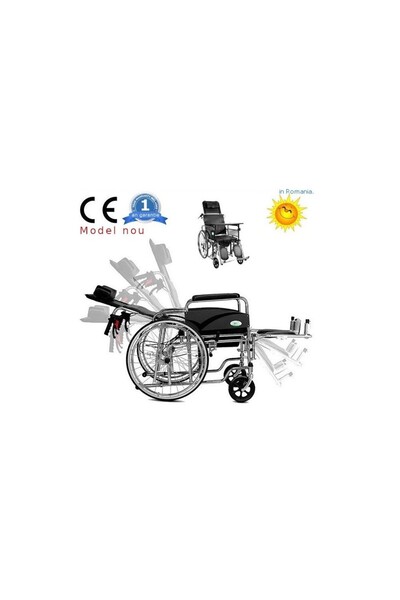Intellisense WC Multi-position Folding Wheelchair with Detachable Toilet Seat - max 100 Kg