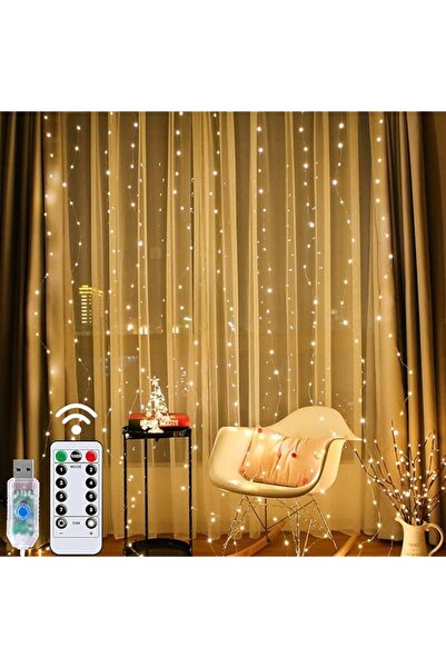 The Bros أضواء ستائرية، 300 مصباح LED، 3×3 متر، سلسلة أضواء ستائرية مع جهاز ت...