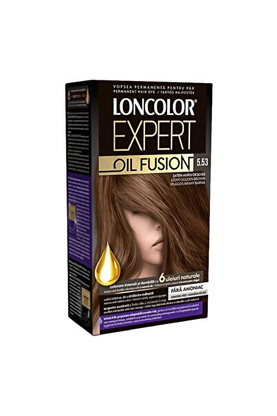 Loncolor Expert Set 2 x Vopsea Par Permanenta Expert Oil Fusion 5.53 Saten Au...