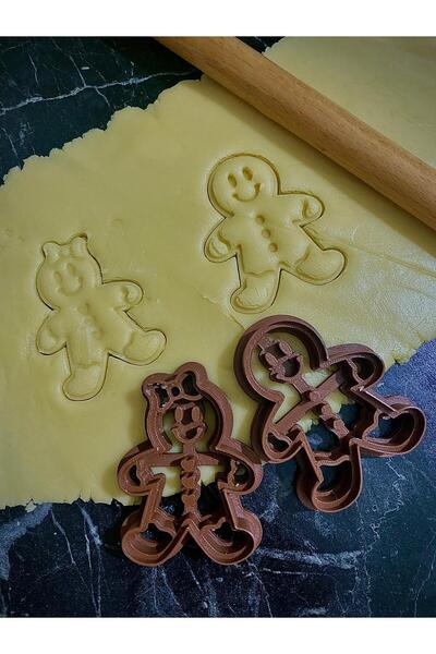 Günyan Store Cookie Man & Cookie Woman 2-Piece Cookie Mold Dough Shaper