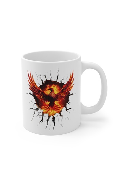 MRN Tasarım 3D Mug Cup Phoenix Themed Special Design Ceramic Mug Cup - Gift Mug Cup Coffee Cup