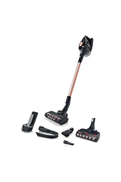 Bosch Hijyenik filtre ve Kartuş filtreli Şarjlı Dikey Süpürge Rosegold + Luciole Lambader