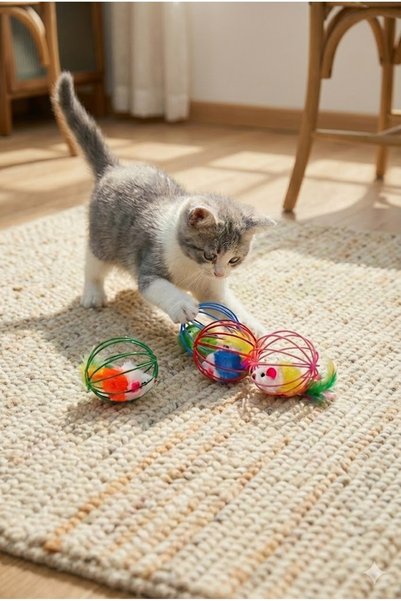Petolojim Moving Cat Toy with Plush Mouse