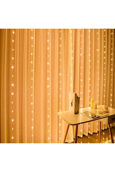 The Bros سلسلة أضواء ستائر النوافذ LED 300 تعمل بمنفذ USB و8 أوضاع إضاءة 3 × ...