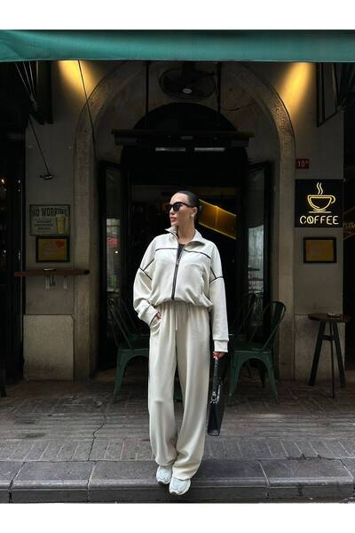 MODAGK Modal Fabric Pipe Leg Women's Tracksuit Set