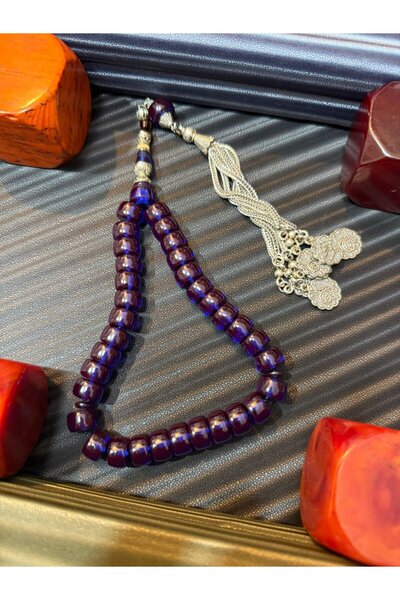 Anemore Collection ATEŞ KEHRİBAR TESBİH İRİ TEKERLEK KESİM