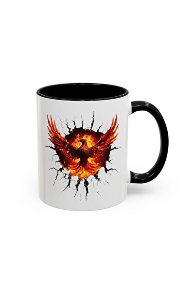MRN Tasarım 3D Mug Cup Phoenix Themed Special Design Ceramic Mug Cup - Gift Mug Cup Coffee Cup