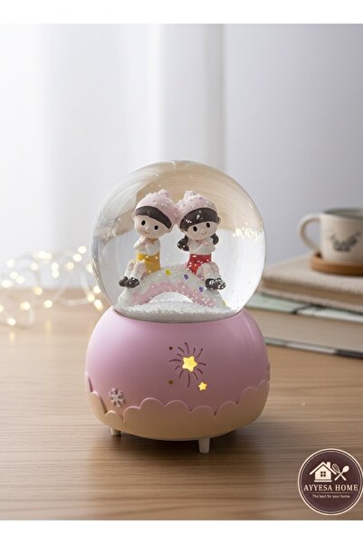 GenelTedarik AYYESA HOME BÜYÜK 16 CM Müzikli ve Renkli Işıklı Kız Erkek Kar K...