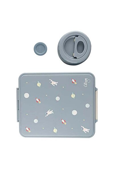 Citron علبة غداء كبيرة بأربعة أقسام للأطفال - تتضمن حافظة طعام وحافظة صلصة، م...