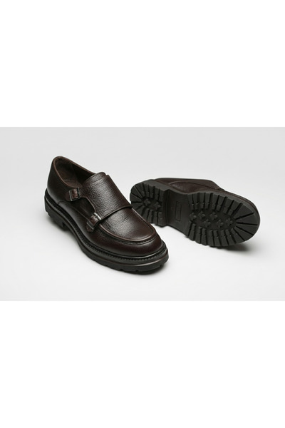 Growish Gr0461 Genuine Floater Leather Double Buckle Thick Eva Sole Italian Style Sport Classic Shoes