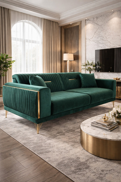 Carmen Mobilya Nirvana Metal Ayaklı Koltuk Üçlüsü