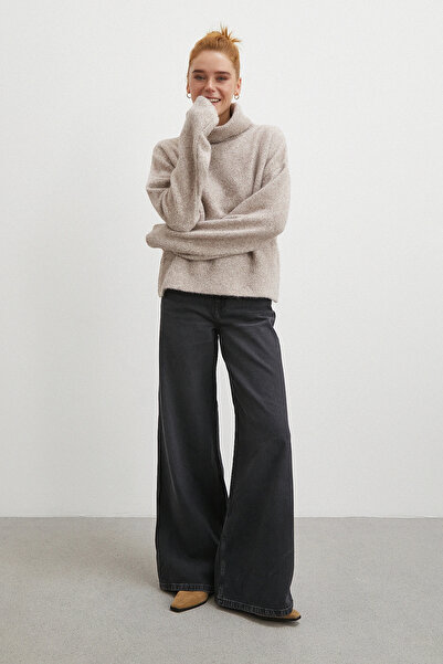 Never more High Waist Wide Leg Jeans Black