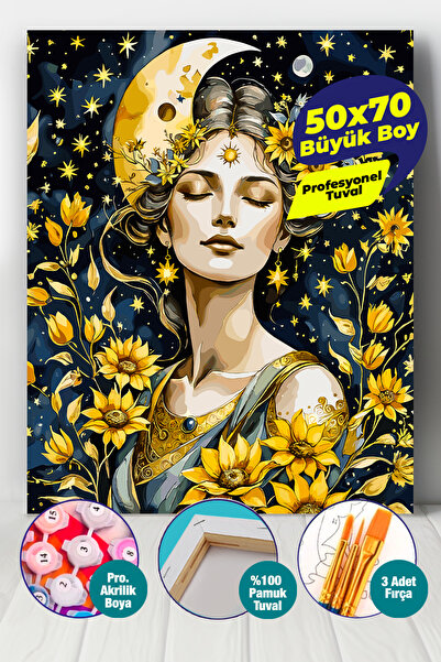 Picasso World Hobby Art Kadının Düşü Sayılarla Boyama 50x70 Cm Numaralı Tuval...