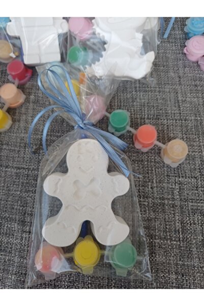 Opulent Accessories Kurabiye adam boyama seti 10adet,okulöncesi hediyelik,mez...