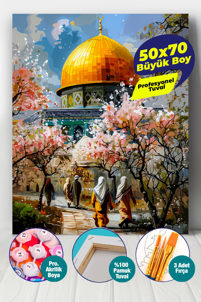 Picasso World Hobby Art Kudüse Yolculuk Sayılarla Boyama 50x70 Cm Numaralı Tu...