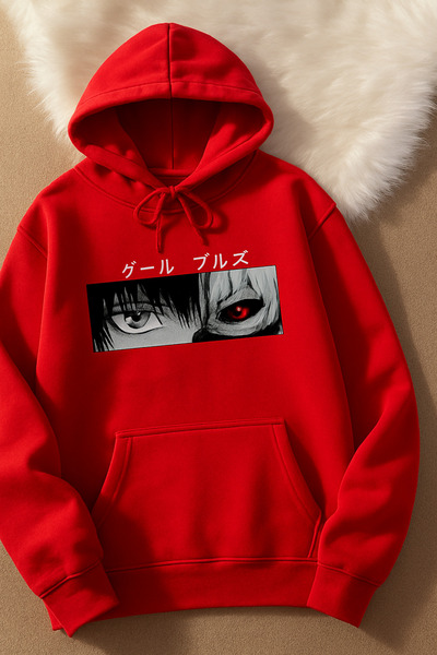 CLASSY.MODA Φούτερ Unisex με κουκούλα με oversized τσέπες καγκουρό και σχέδιο...