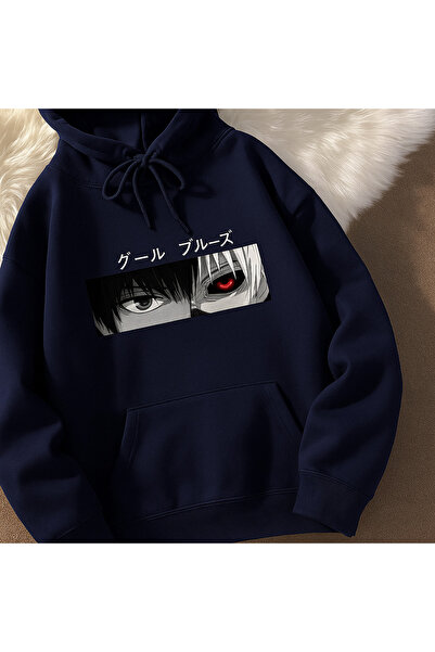 CLASSY.MODA Φούτερ Unisex με κουκούλα με oversized τσέπες καγκουρό και σχέδιο...