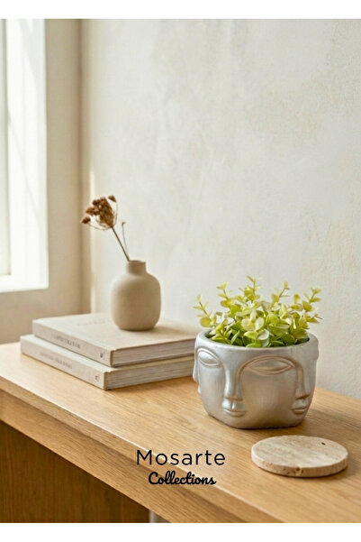 Mosarte Buddha Series Minimalist Abstract Face Vase / Sculpture – Modern Deco...