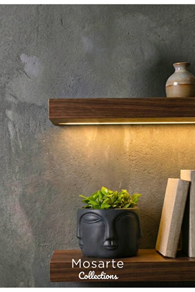 Mosarte تمثال/منحوتة وجه بوذا بتصميم تجريدي بسيط – قطعة ديكور عصرية 1 قطعة (ح...