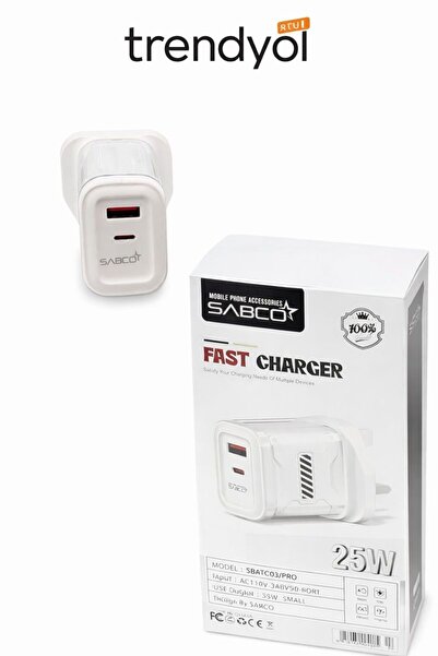 CLASSİC Dual USB Fast Charger Adapter 20W | Type-C + USB-A | PD & QC Fast Charging | Universal Wall Charger