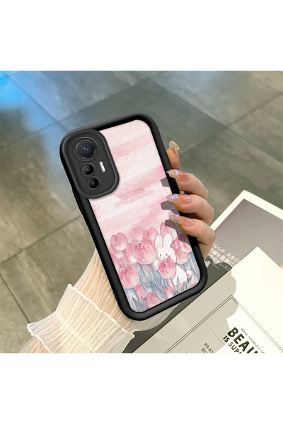 ucuc حافظة هاتف Xiaomi Mi 13 Lite متوافقة مع السيليكون الأسود المرن الممتص لل...