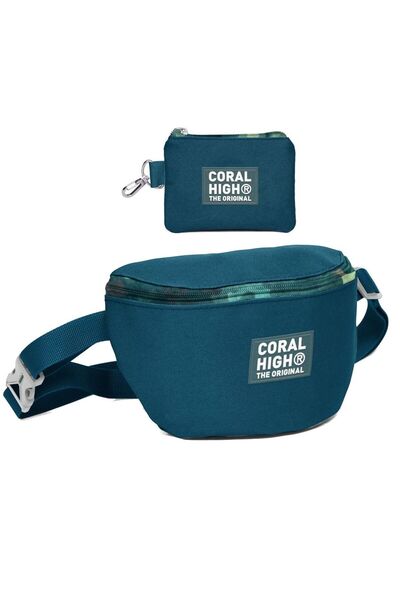 Coral High Boy's Nefti Camouflage Patterned Waist Bag and Coin Purse Set