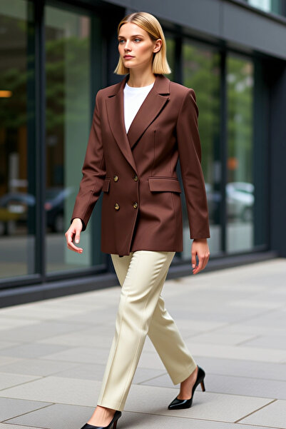 BENERLY Women's Jacket Collar Long Sleeve Standard Fit Plain Pattern Function...