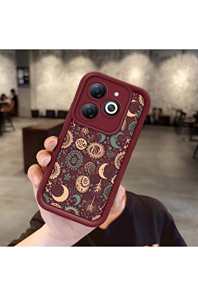 ucuc حافظة سيليكون متوافقة مع هاتف Infinix Hot 40i - نمط عتيق مقاوم للصدمات