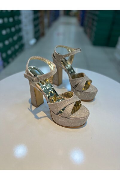 Alphus Pantofi cu platformă pentru femei Desire Sand Glitter