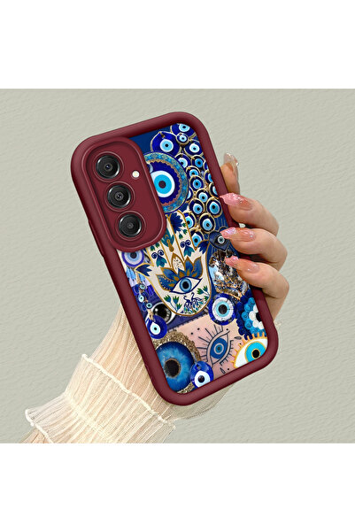 ucuc حافظة سامسونج جالاكسي A16 المتوافقة مع نمط العين الزرقاء من السيليكون با...