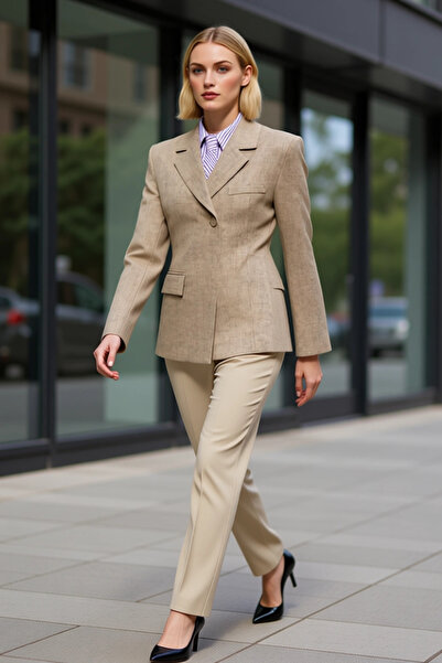 BENERLY Women's Jacket Collar Long Sleeve Plain Woven Pattern Regular Functio...