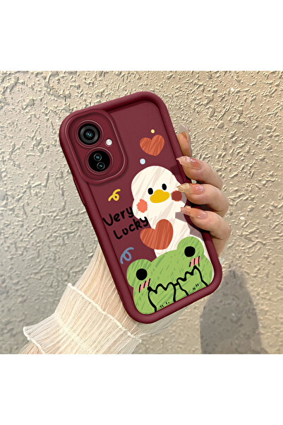 ucuc Tecno Camon 19 Neo Compatible Flexible Silicone Protection Claret Red Co...