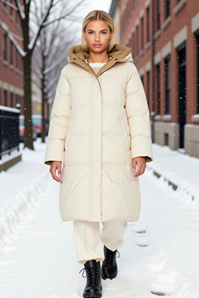 BENERLY Women's Hooded Long Sleeve Solid Pattern Zipper Coat Functional Durab...