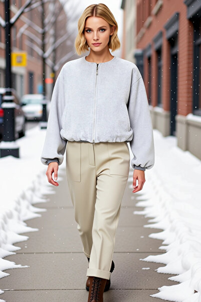 BENERLY Women Shirt Collar Standard Sleeve Plain Pattern Woven Mold Functiona...