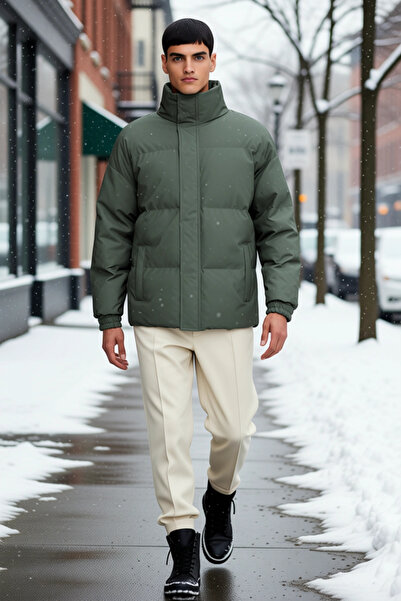 BENERLY Men's Mock Neck Low Arm Inflatable Coat Functional Durable Quality Co...