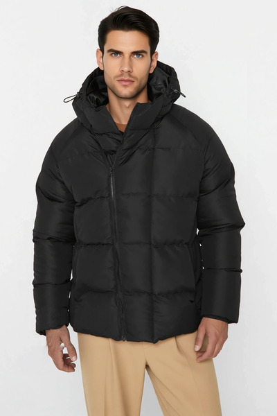 BENERLY Palton pentru bărbați cu glugă și fermoar, cu mâneci raglan, țesătură...